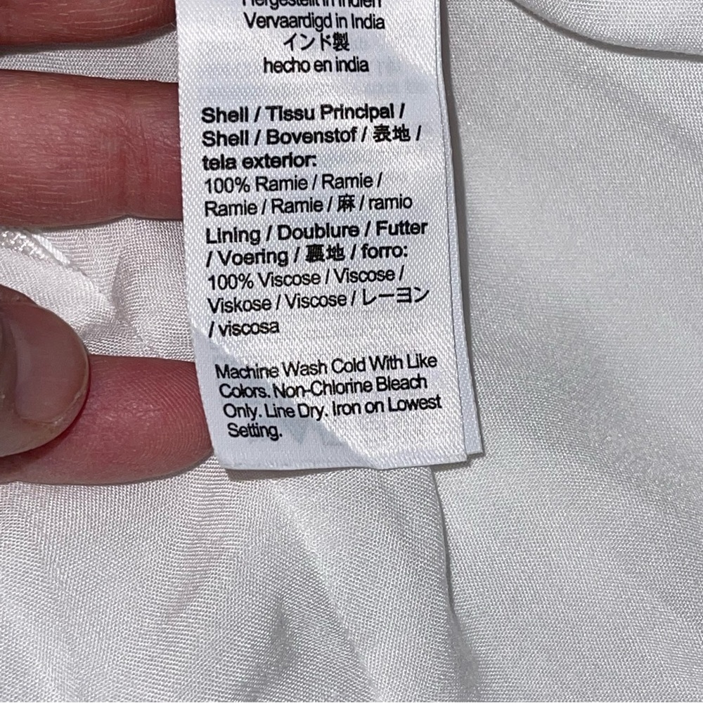 J Crew Double V Neck Ramie Cotton Sleeveless Dress M - Picture 13 of 17